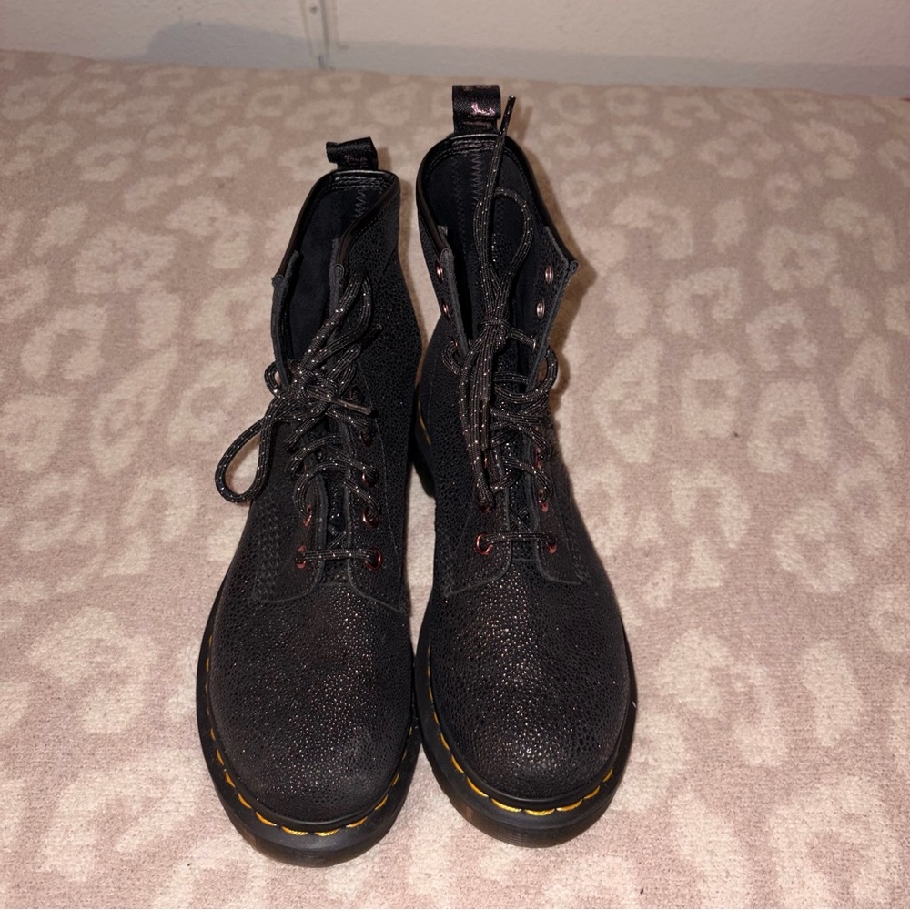 Dr. Martens 1460 BEJEWELED LACE UP BOOTS MSRP$190 Soft Suede Comfortable Unique - Picture 4 of 11